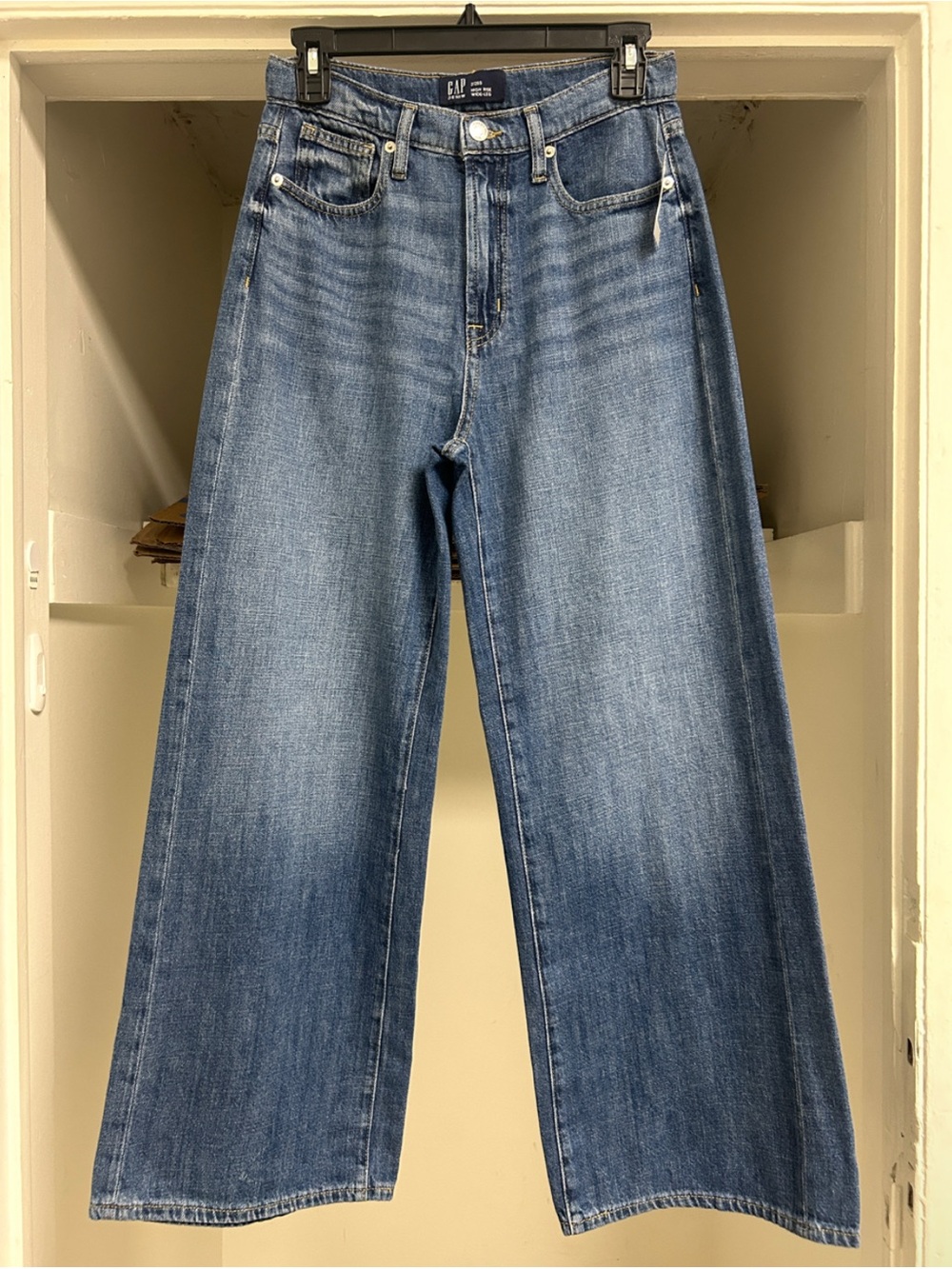 GAP HIGH RISE WIDE LEG WOMEN'S JEANS 2/26 SHORT